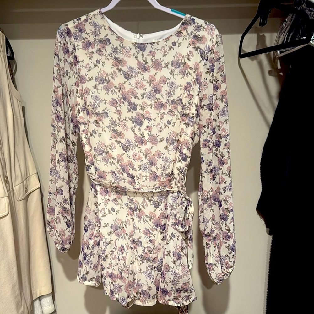 She + Sky Spring Floral Romper
